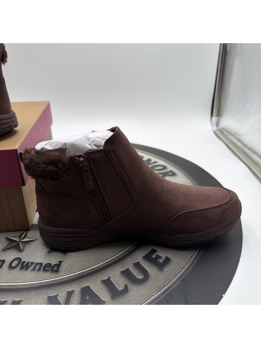 Ryka Women's Amaze Zip Short Boots Chicory Brown 7.5 W NWT - Picture 7 of 9